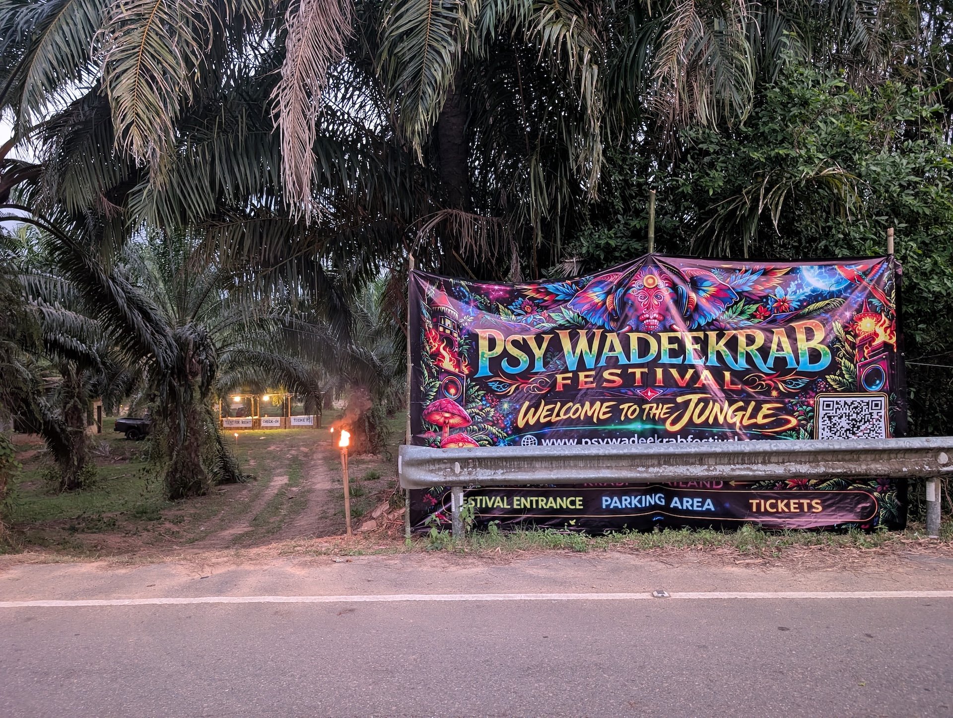 Psywadee Krab Festival entrance sign in Krabi